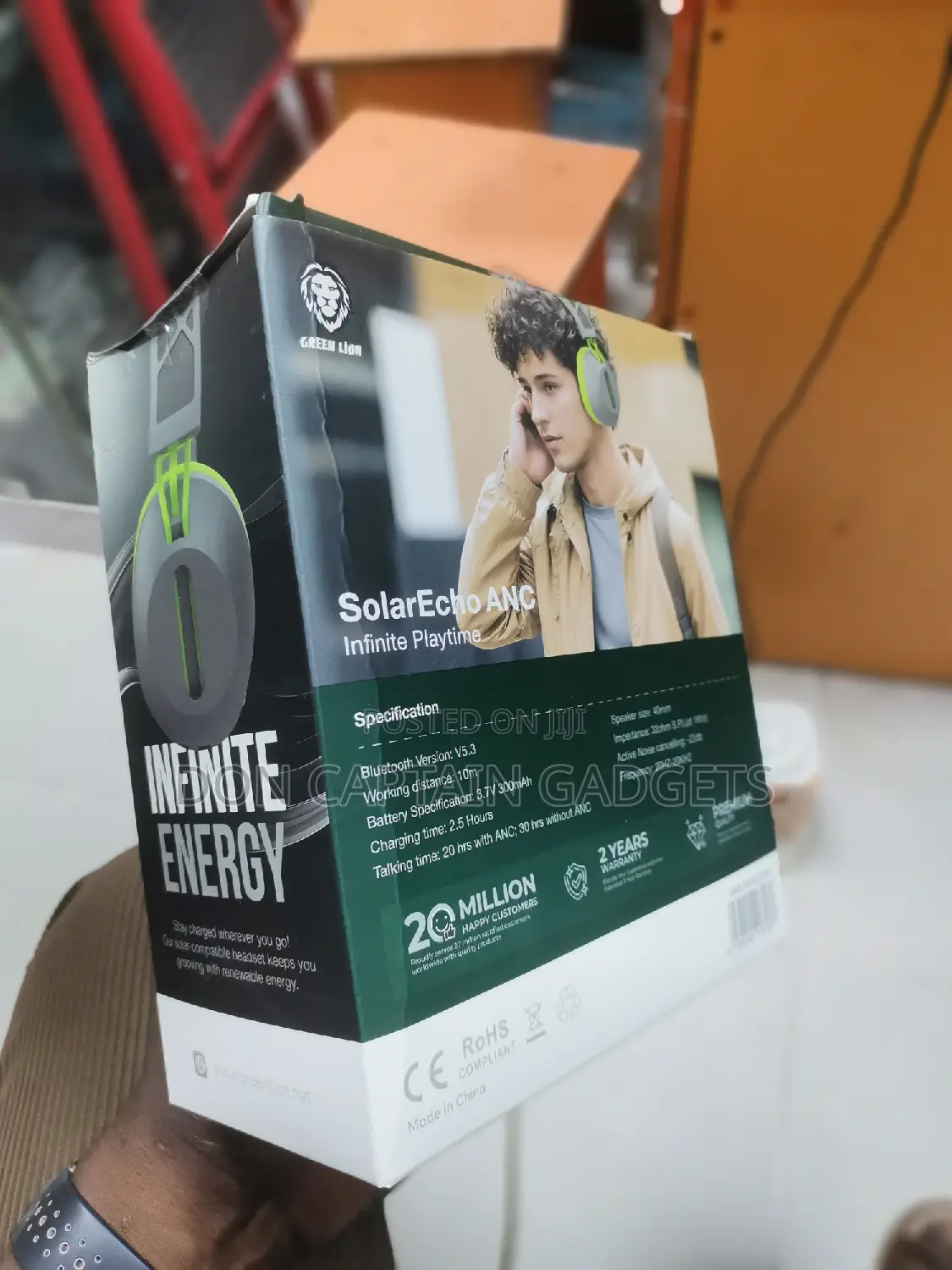 Green Lion Solar Echo ANC Headset