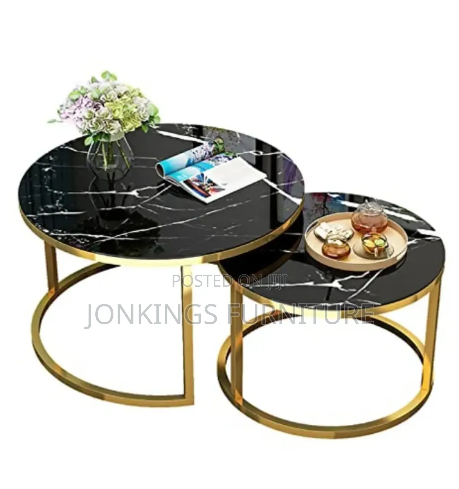 Modern Round Nesting Coffee Table Set