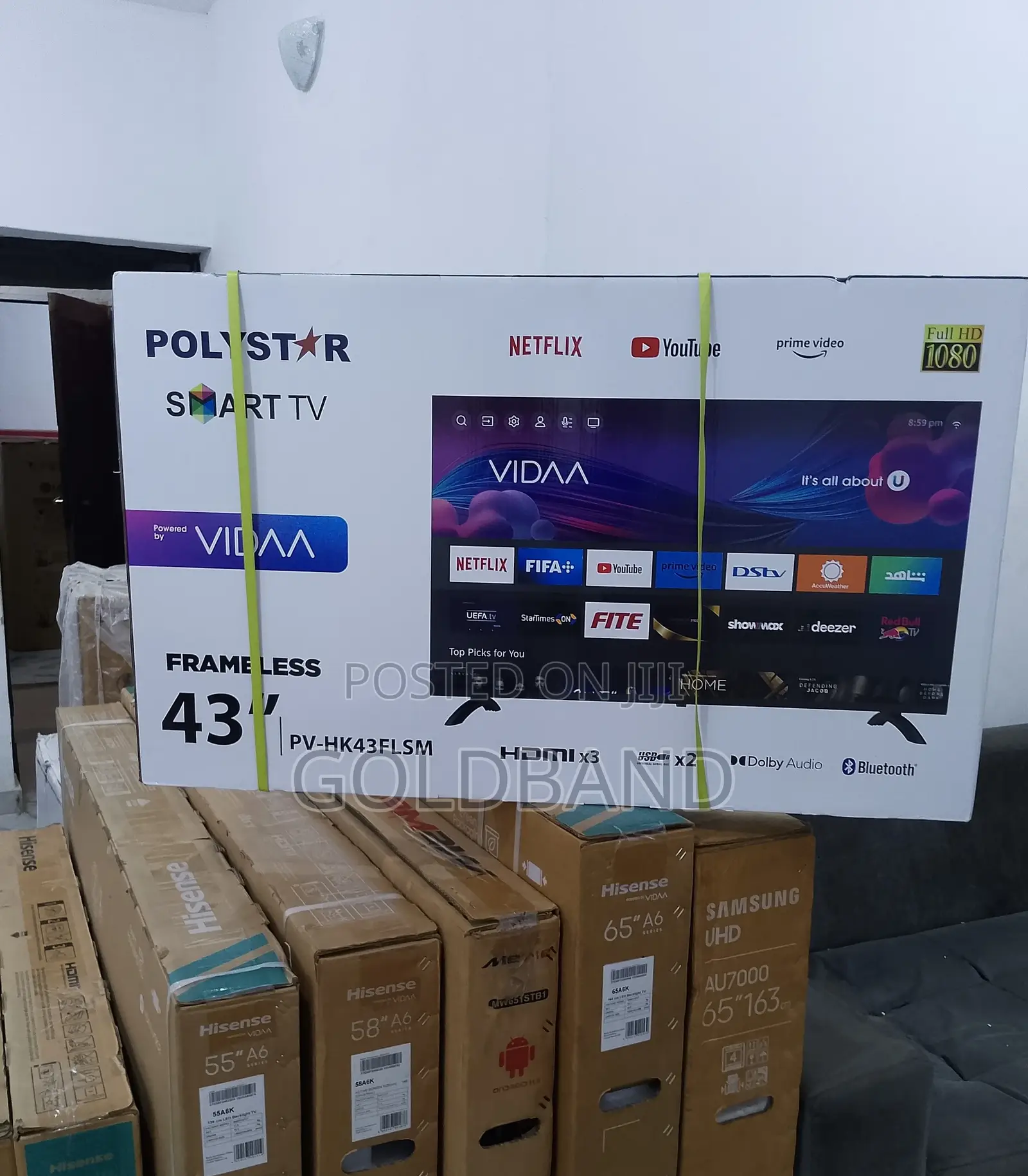 43inches Polystar Framless Smart Television PV-HK43FLSM