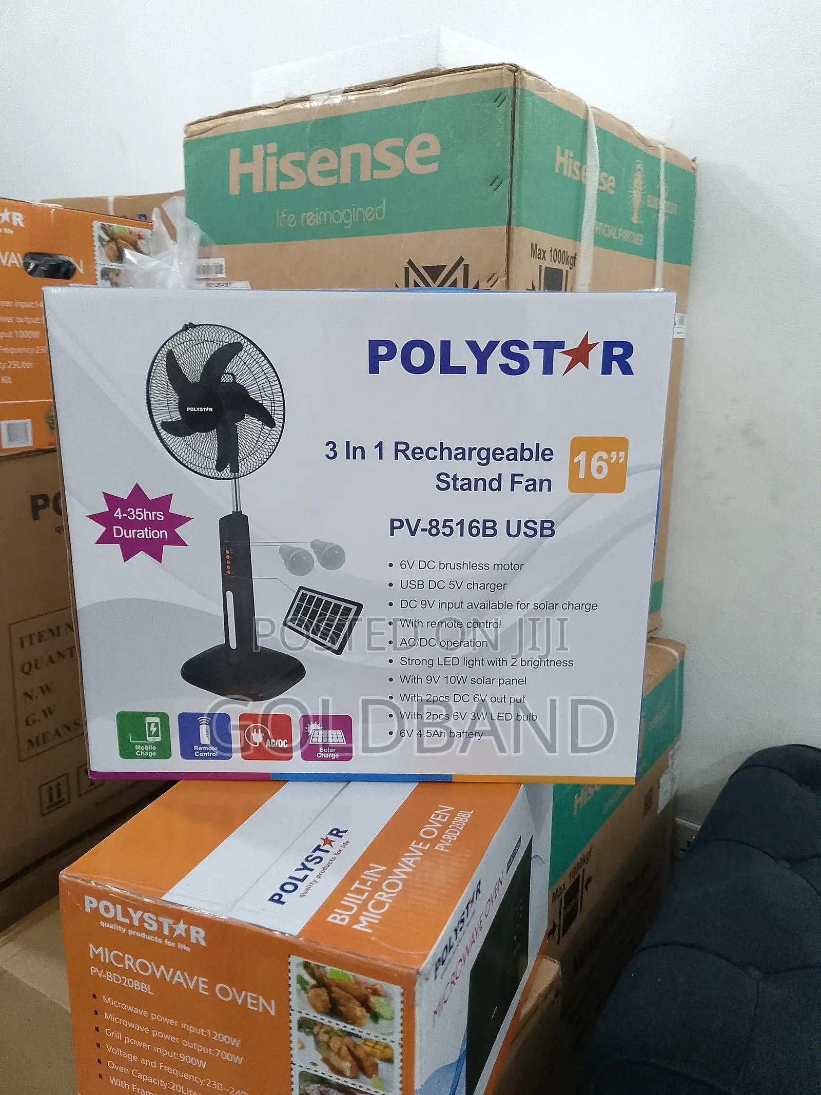 Best Standard 16" Polystar Rechargeable Standing Fan