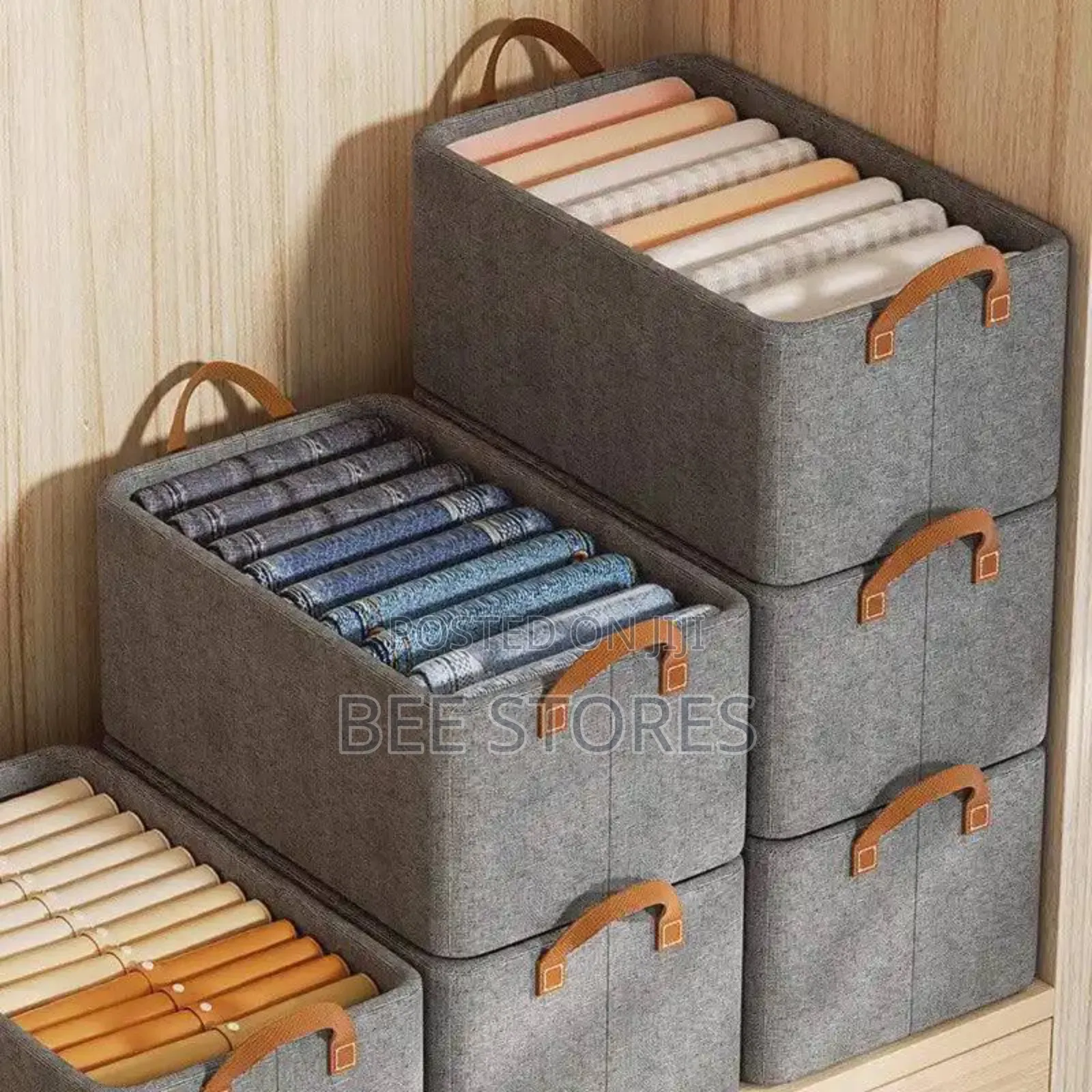 Foldable Clothe Storage Jean Bag Box