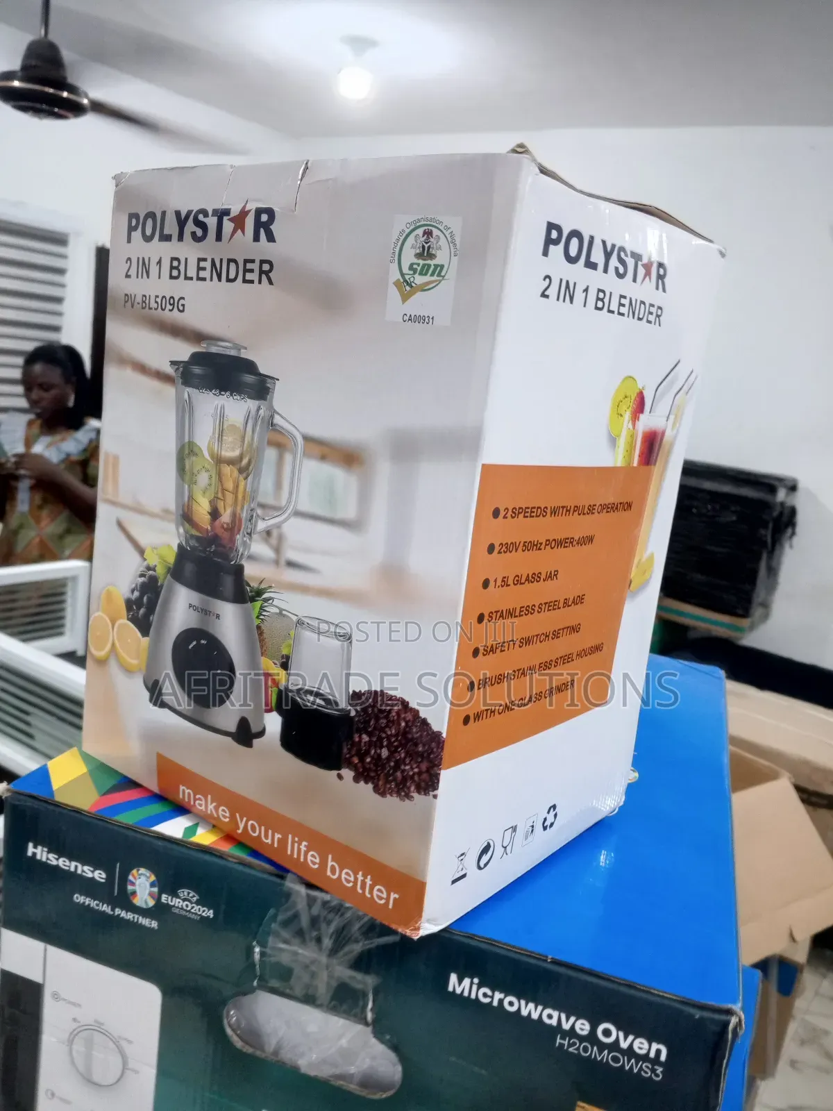 Polystar 2 in 1 Blender + Safety Switch