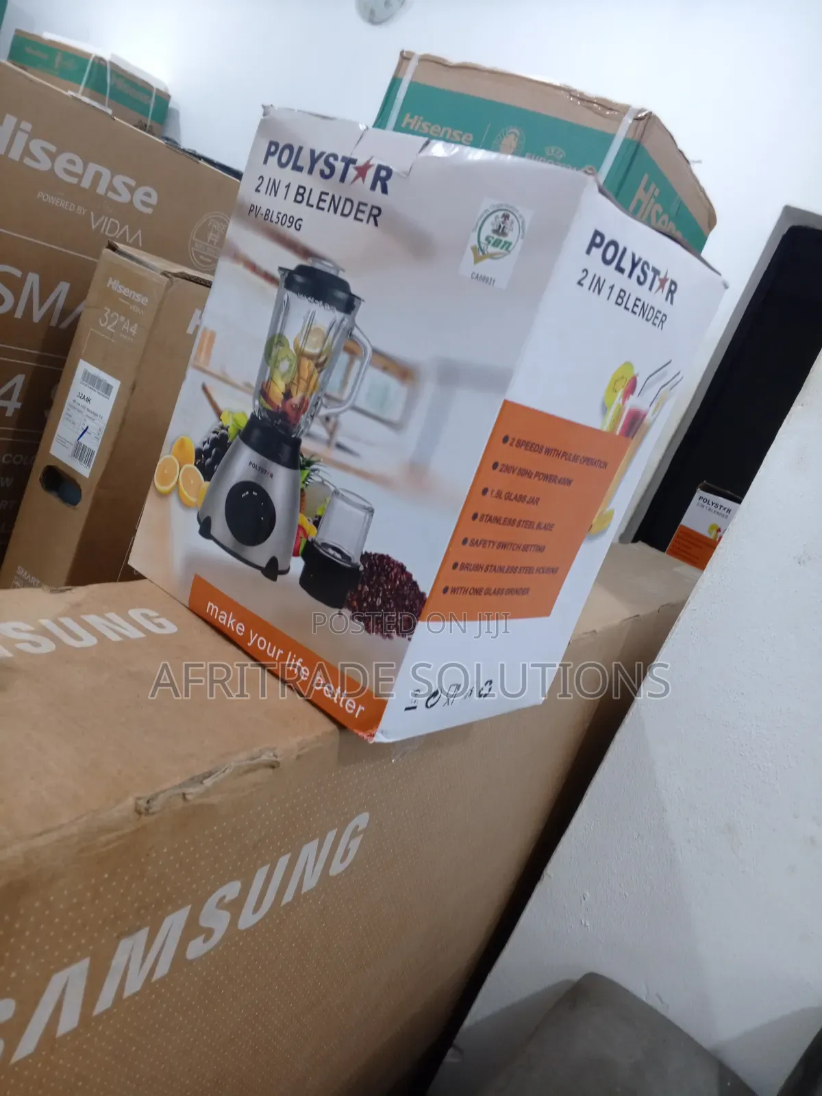 Polystar Pv-Bl509g Blender With Secure Lid