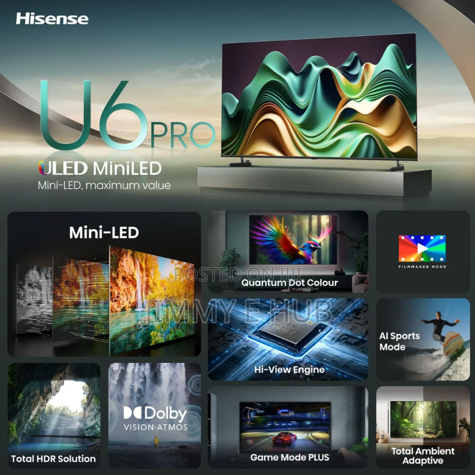 Hisense 75inches Uled U6pro Series Mini Mini-Led • Hi - View
