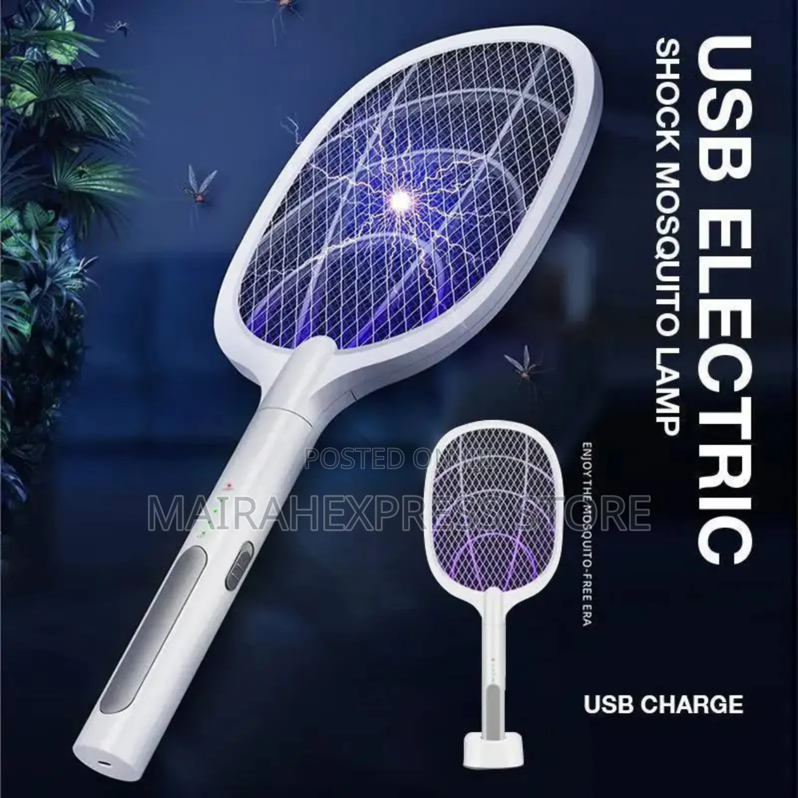Electric Rechargeable Mosquito Swatter Bat