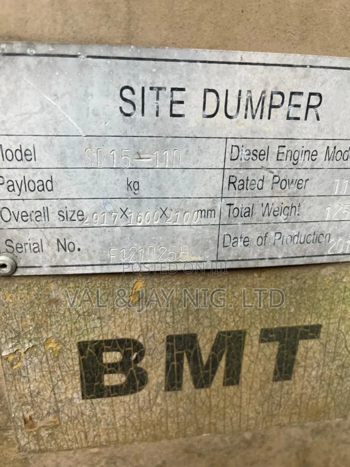 Silla Site Dumper - Company Standard Use