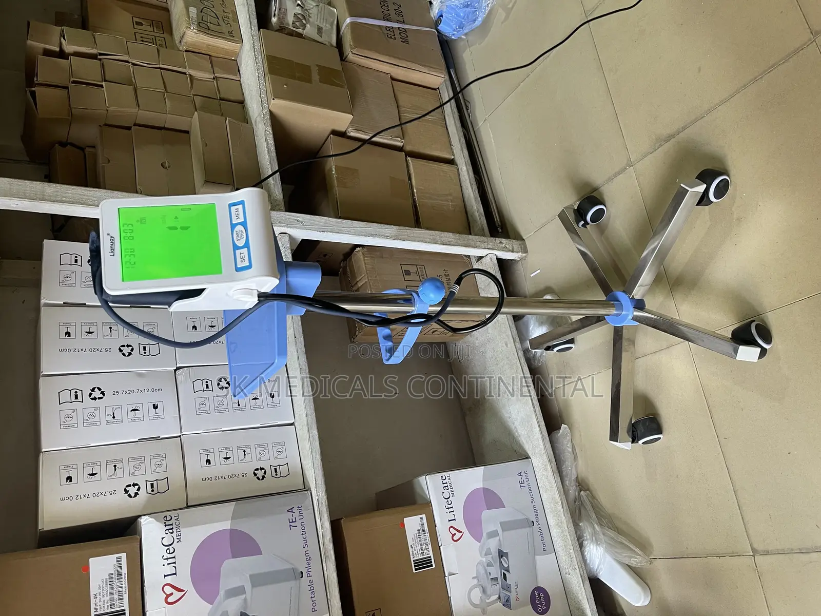 Digital Blood Pressure Monitor on Trolley.