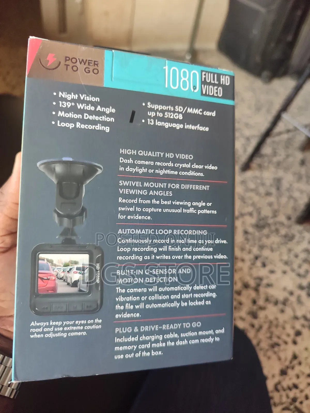Power to Go HD Dash Camera