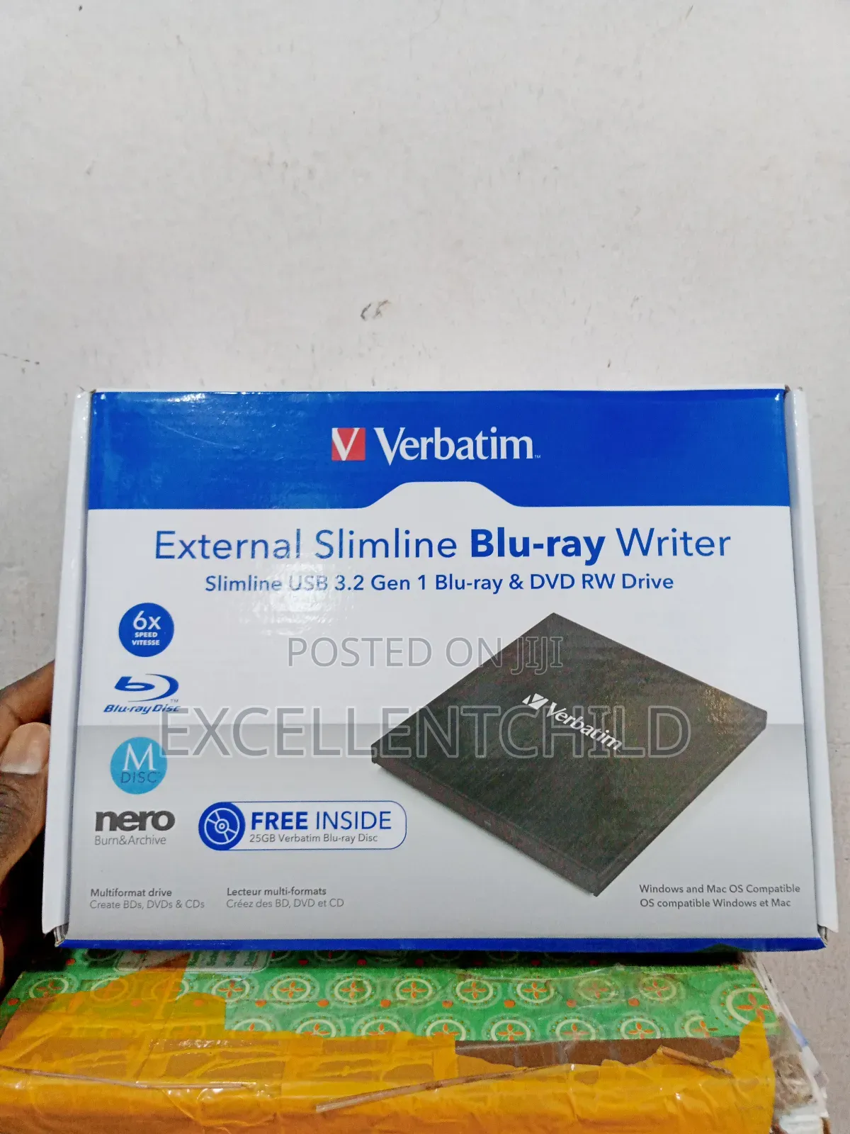 Verbatim External Slimline Blu-ray Writer Usb 3.2 Gen Dvd Rw