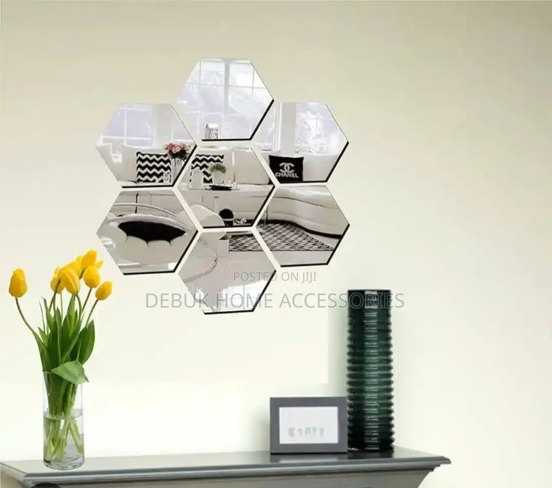 Hexagon Self Adhesive Acrylic Mirror (12pcs)