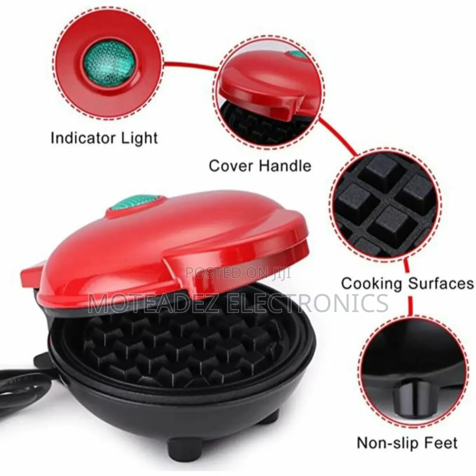 Portable Electric Non Stick High Quality Waffle Maker