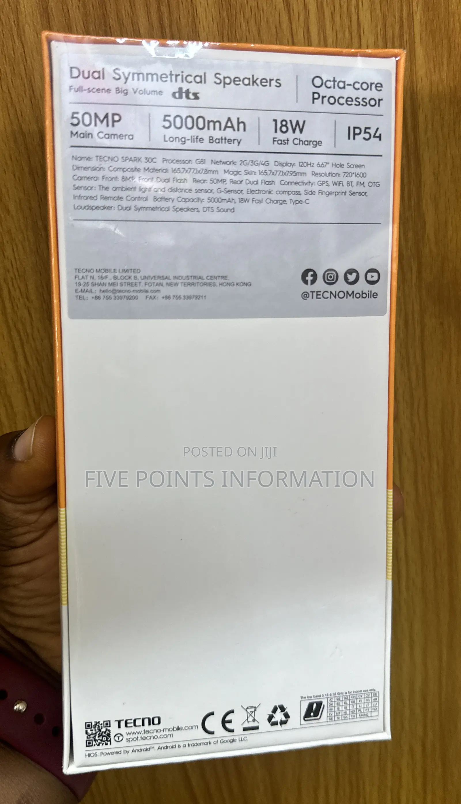 New Tecno Spark 30C 128 GB Black