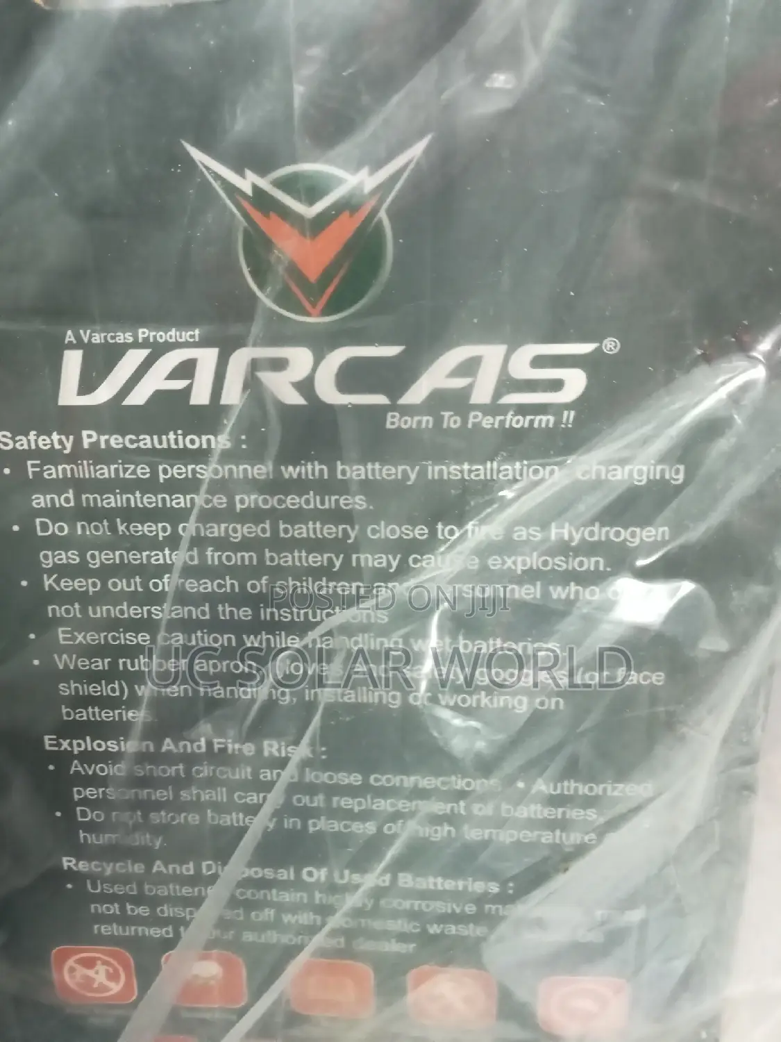 Varcas 230ah Tall Tubular Battery 
