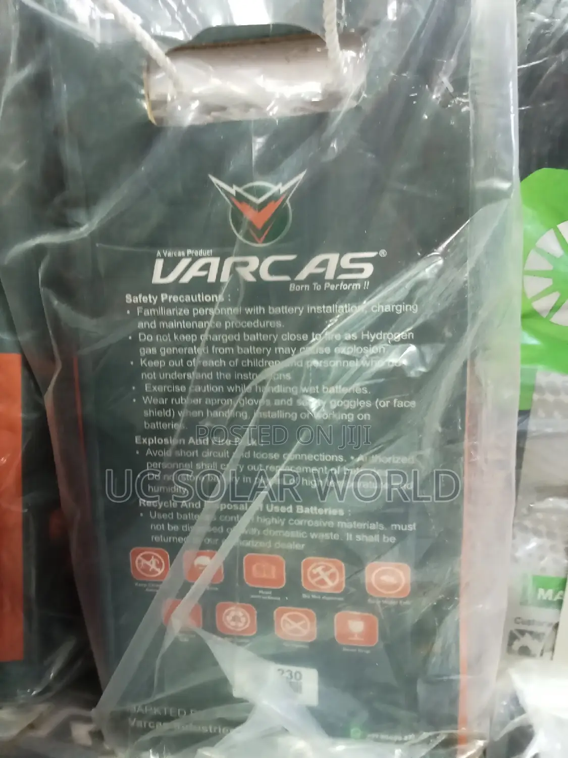 Varcas 230ah Tall Tubular Battery 