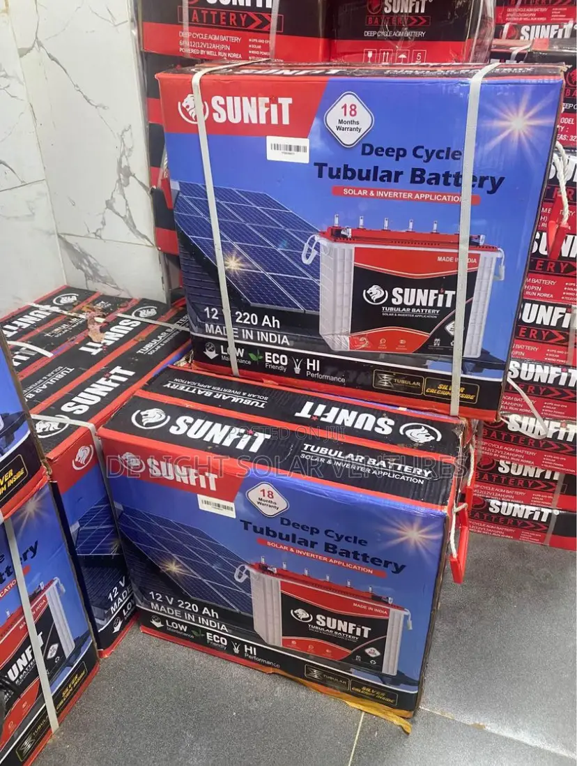 12v 220ah Sunfit Tall Tubular Solar Battery Available