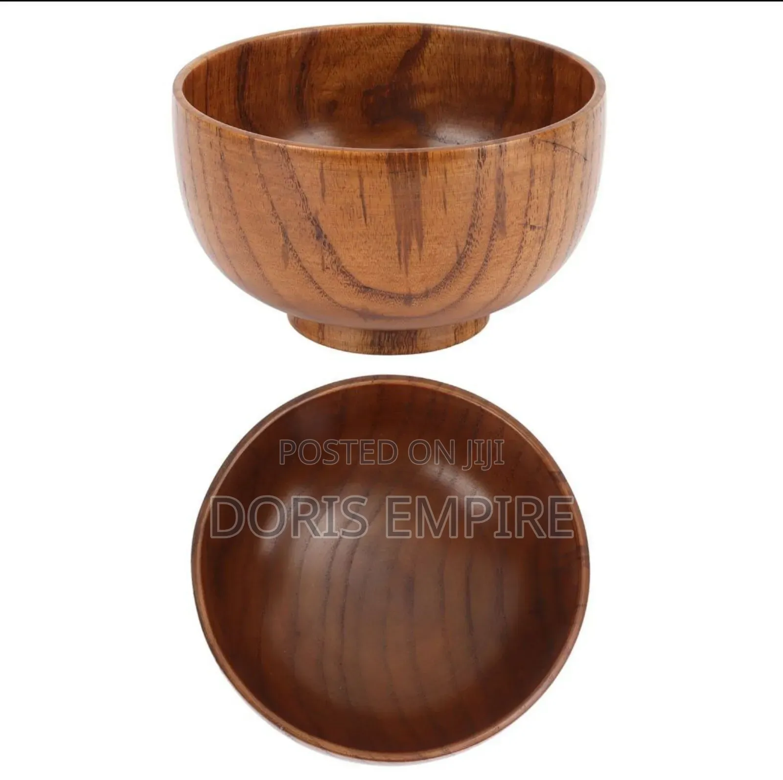 Natural Teak Solid Wood Multi-Use Soup Bowl, Salad Bowl