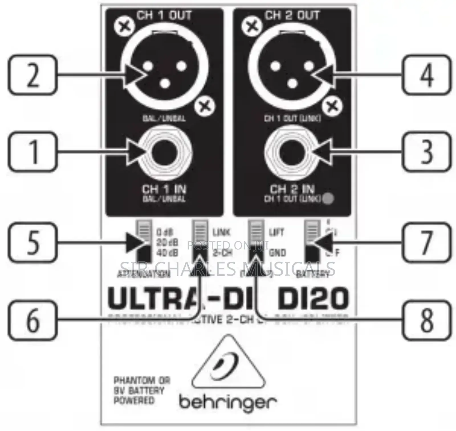 Behringer Ultra-Di Di20 Professional Active 2-Channel Di-Box