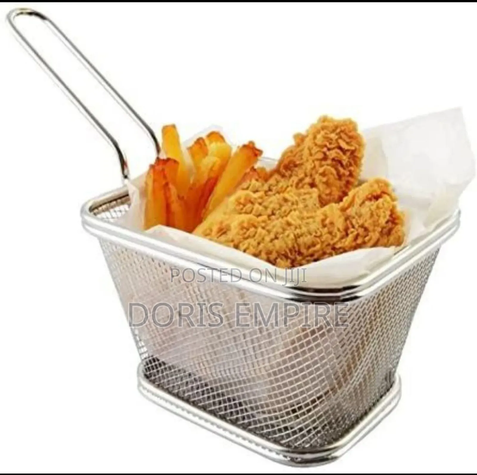 Quality Stainless Chips Basket Without Sauce Bowl Big Small
