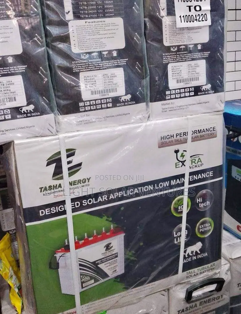 Tasha's Tubular Batteries 220 Ah Available