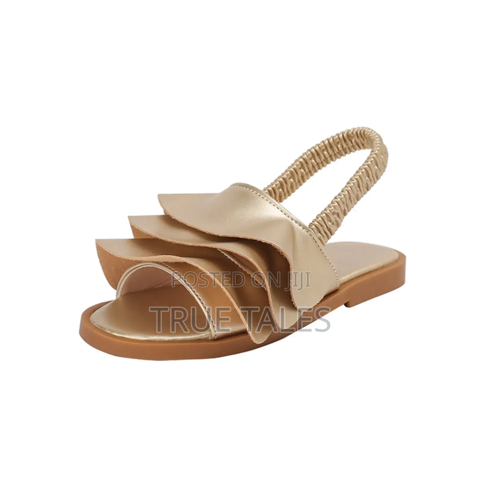 Girl's Genuine Leather Luxury Gold Sandals Sizes 23 to 36