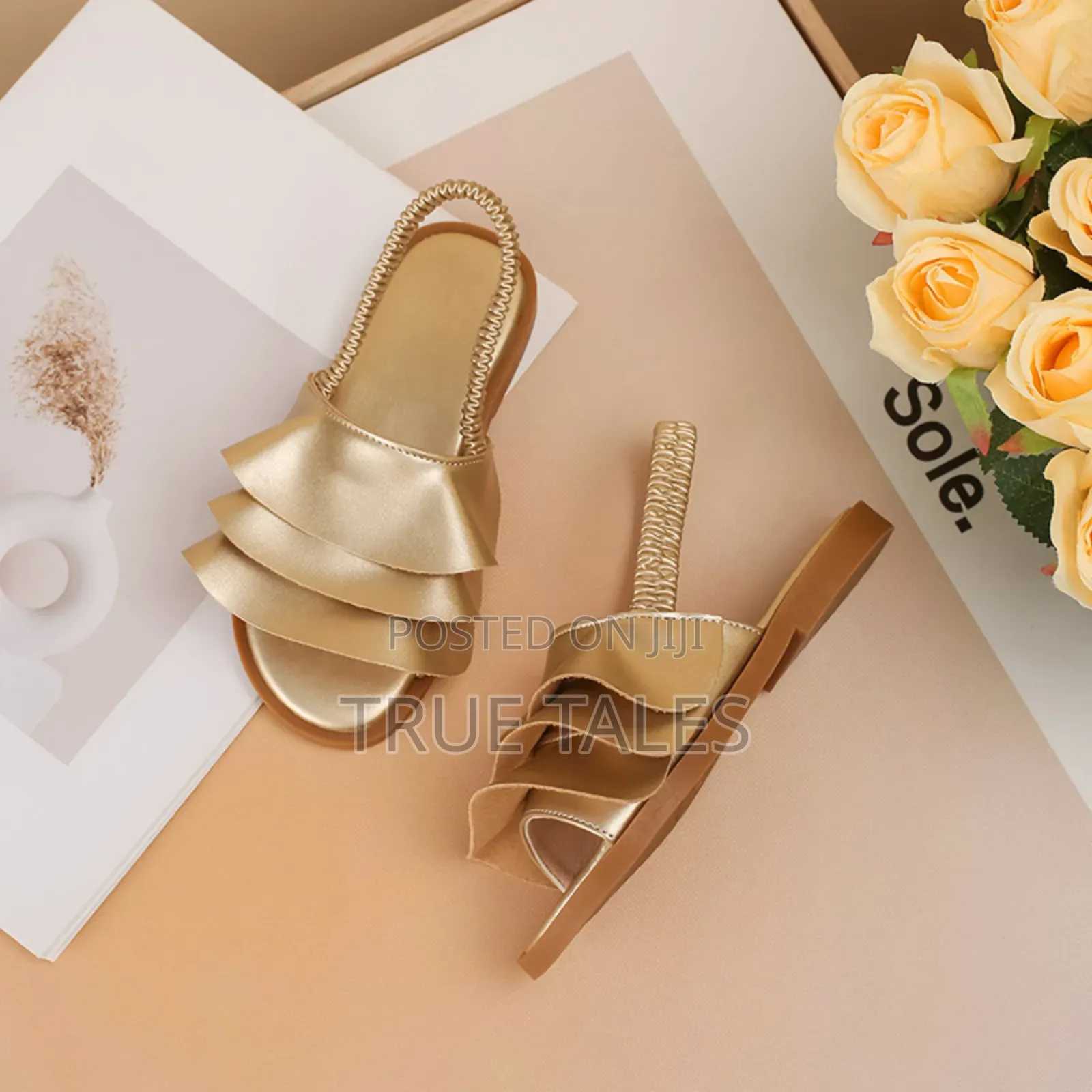 Girl's Genuine Leather Luxury Gold Sandals Sizes 23 to 36