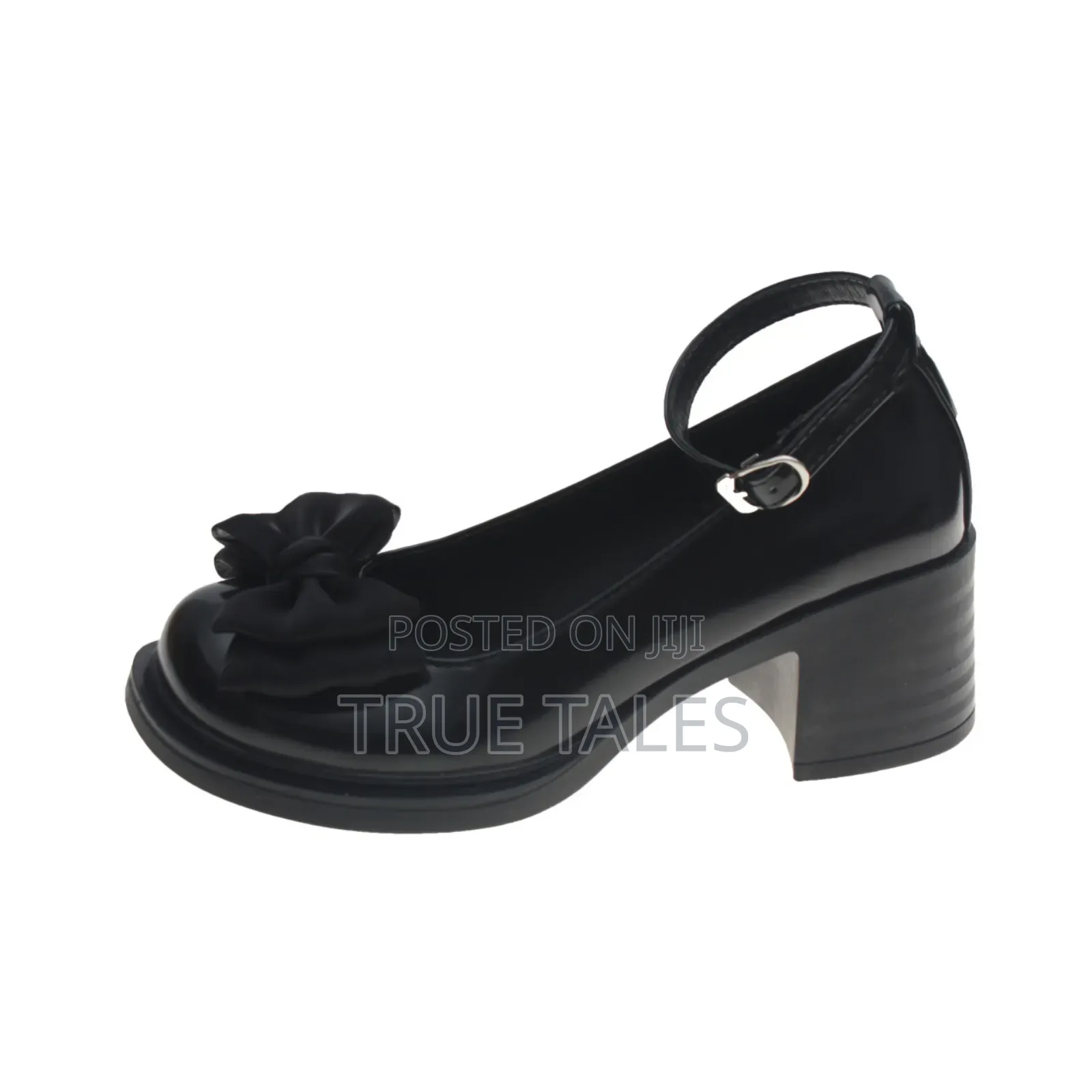 Big Girl's Leather Formal Party Chunky Heels Platform Shoes