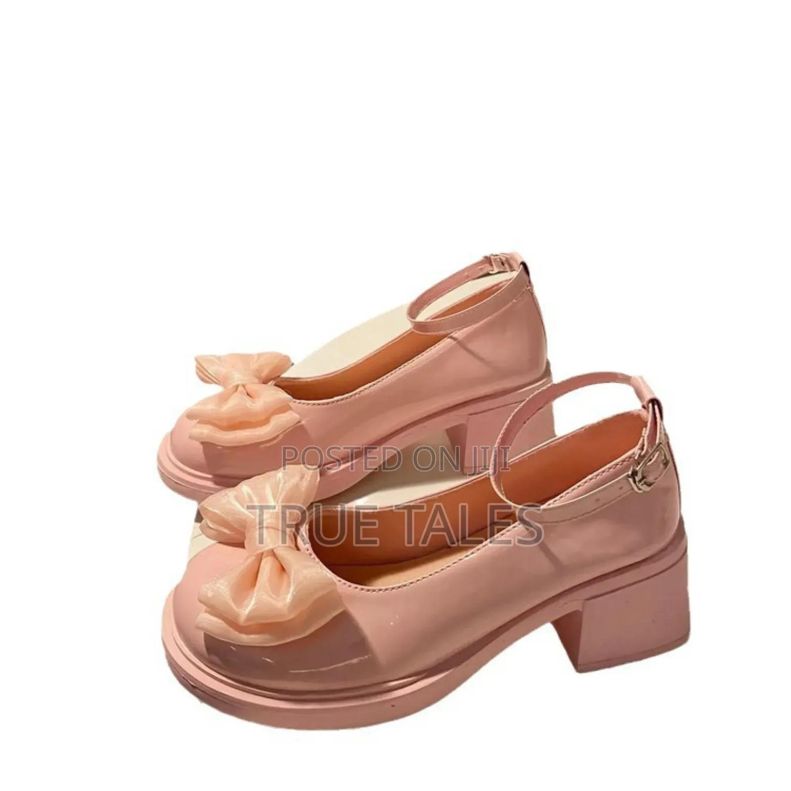 Big Girl's Leather Formal Party Chunky Heels Platform Shoes