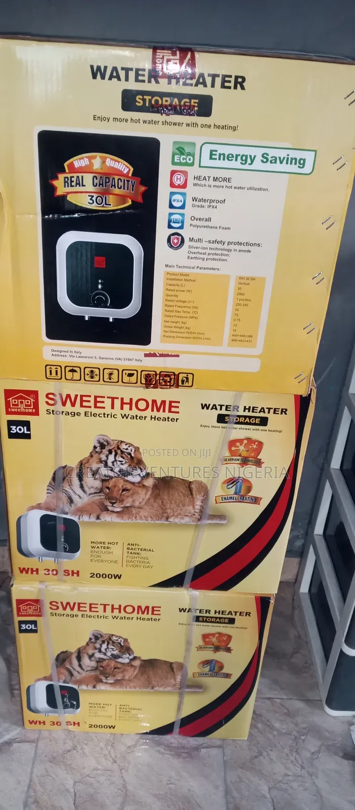 Water Heater Sweet Home 30lrts,Fast Heater,Low Voltage,2000w