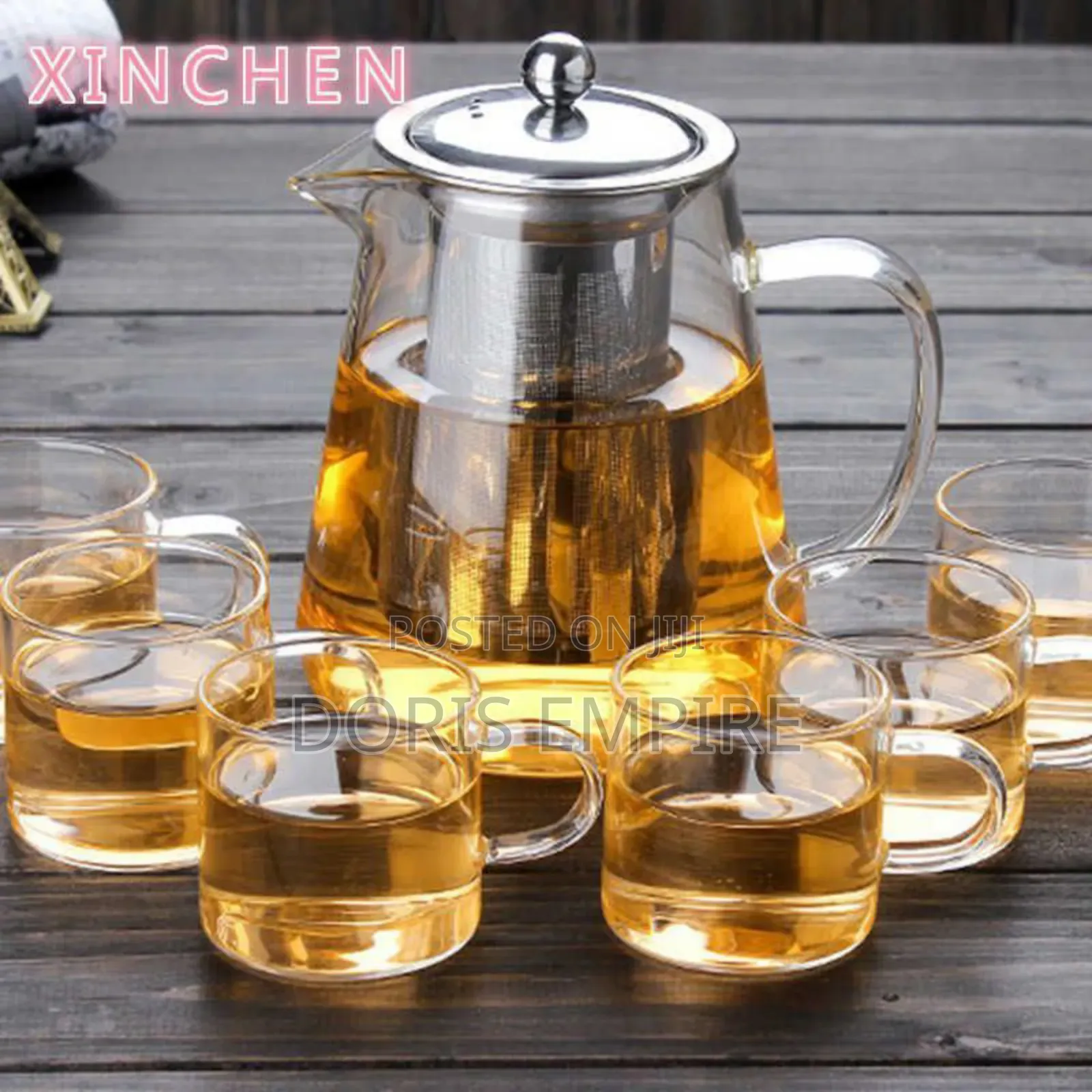 Borosilicate Heat Resistant Tea Pot With Filter Tea Set