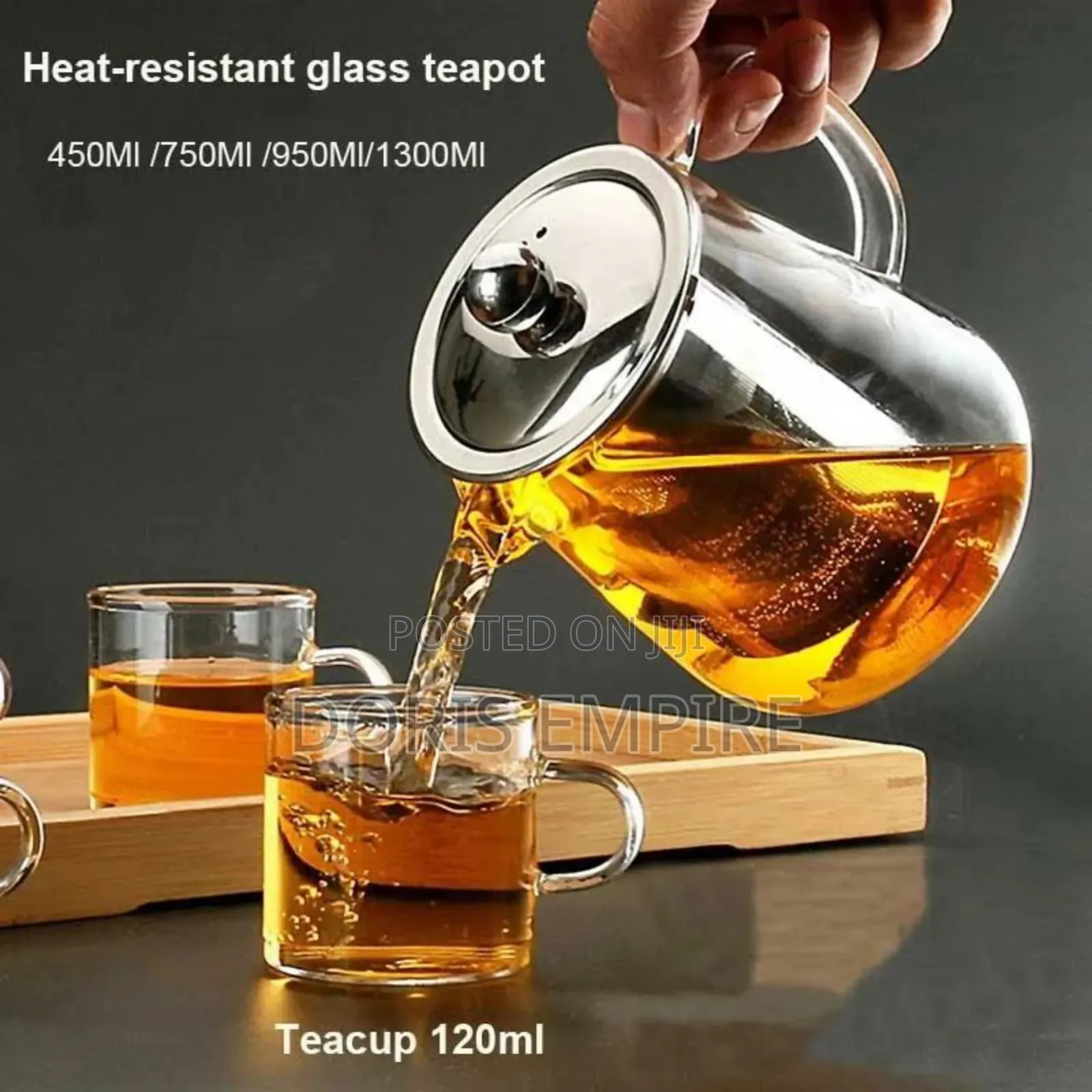 Borosilicate Heat Resistant Tea Pot With Filter Tea Set