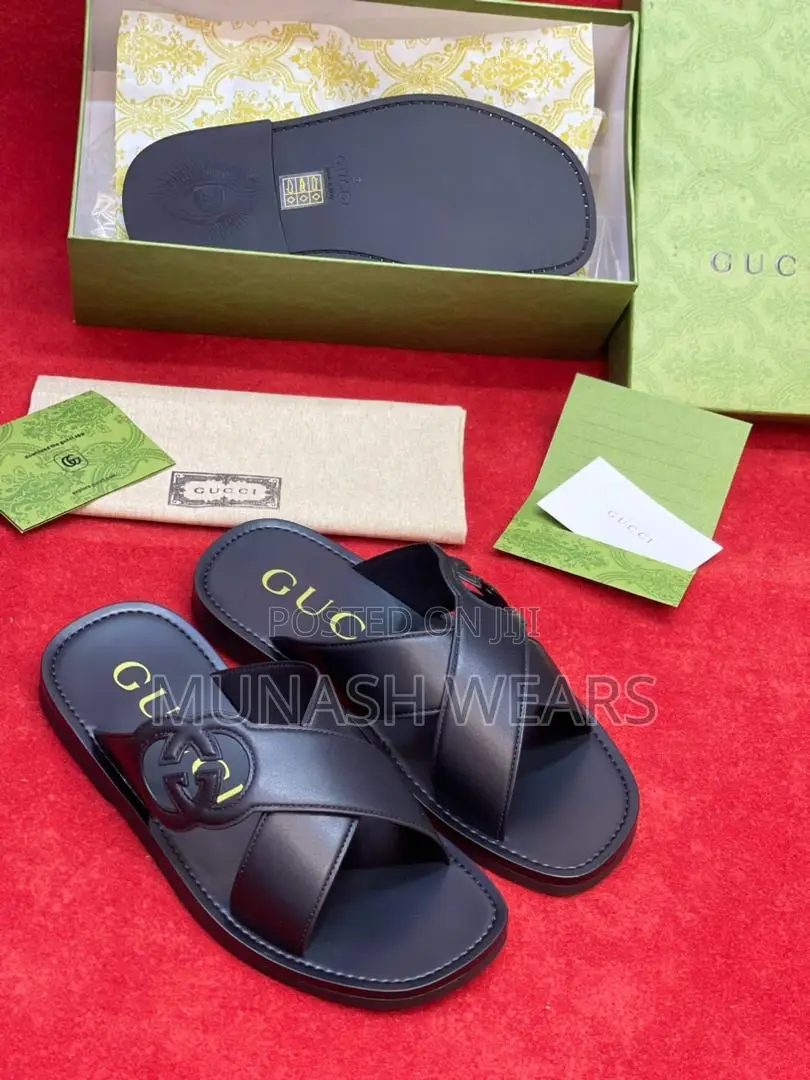 Original Leather Gucci Slipers and Sandal