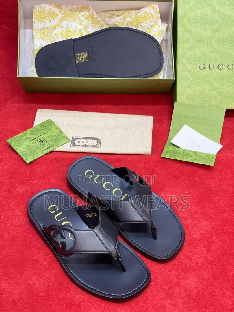 Original Leather Gucci Slipers and Sandal