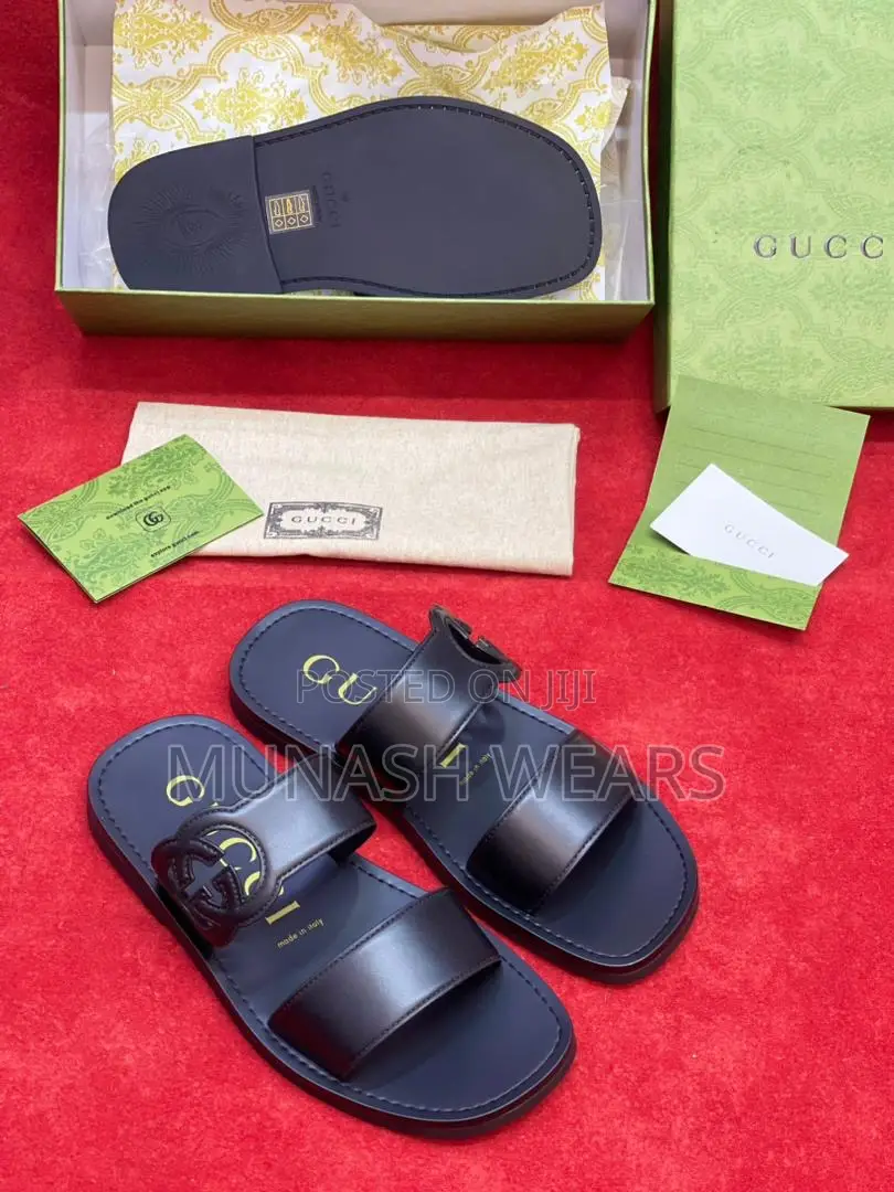 Original Leather Gucci Slipers and Sandal