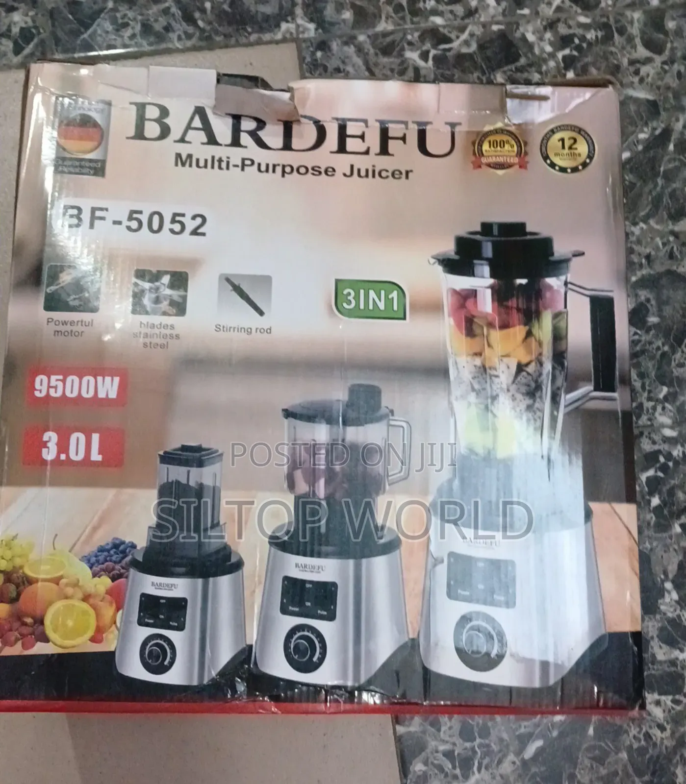 3 in 1 Bardefu Multipurpose Blender 5052 9500w