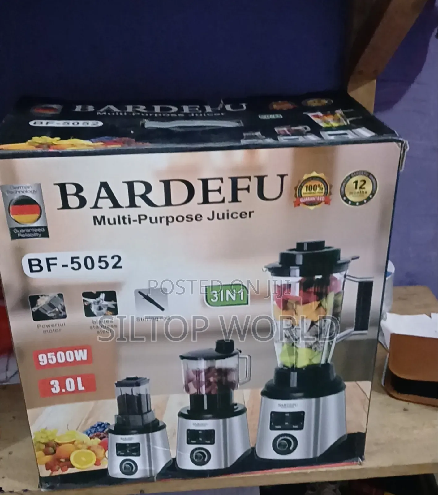 3 in 1 Bardefu Multipurpose Blender 5052 9500w