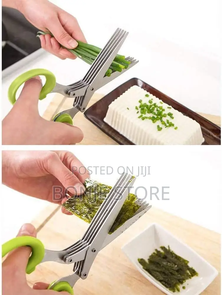 Multi-Purpose Kitchen Herbs Cut Chop Shred With 5 Knives