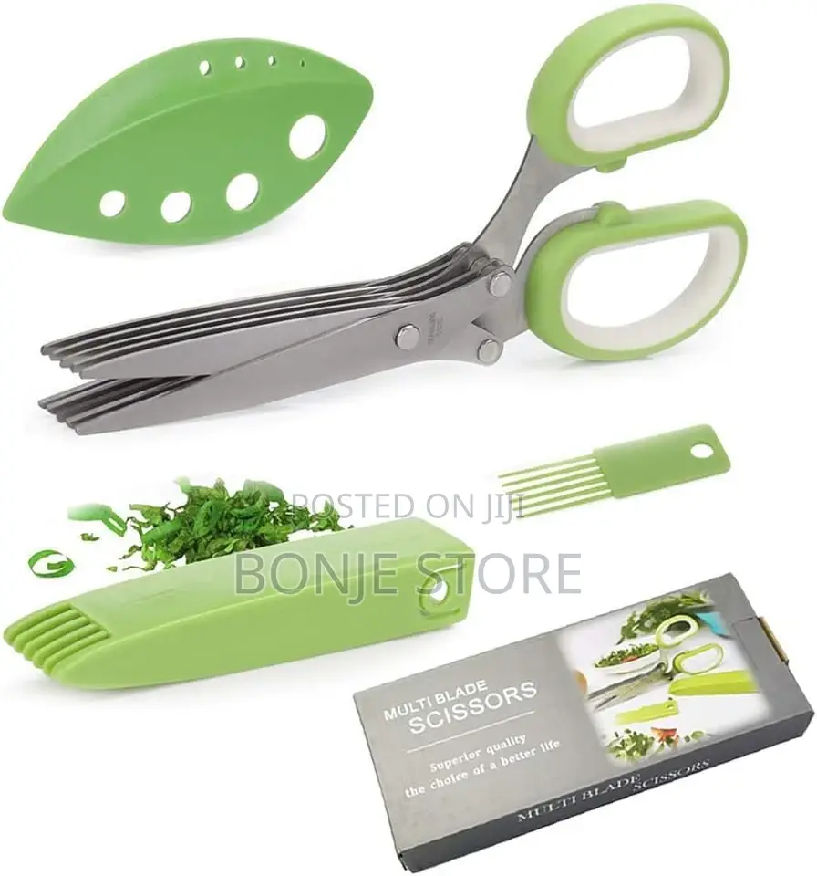 Multi-Purpose Kitchen Herbs Cut Chop Shred With 5 Knives