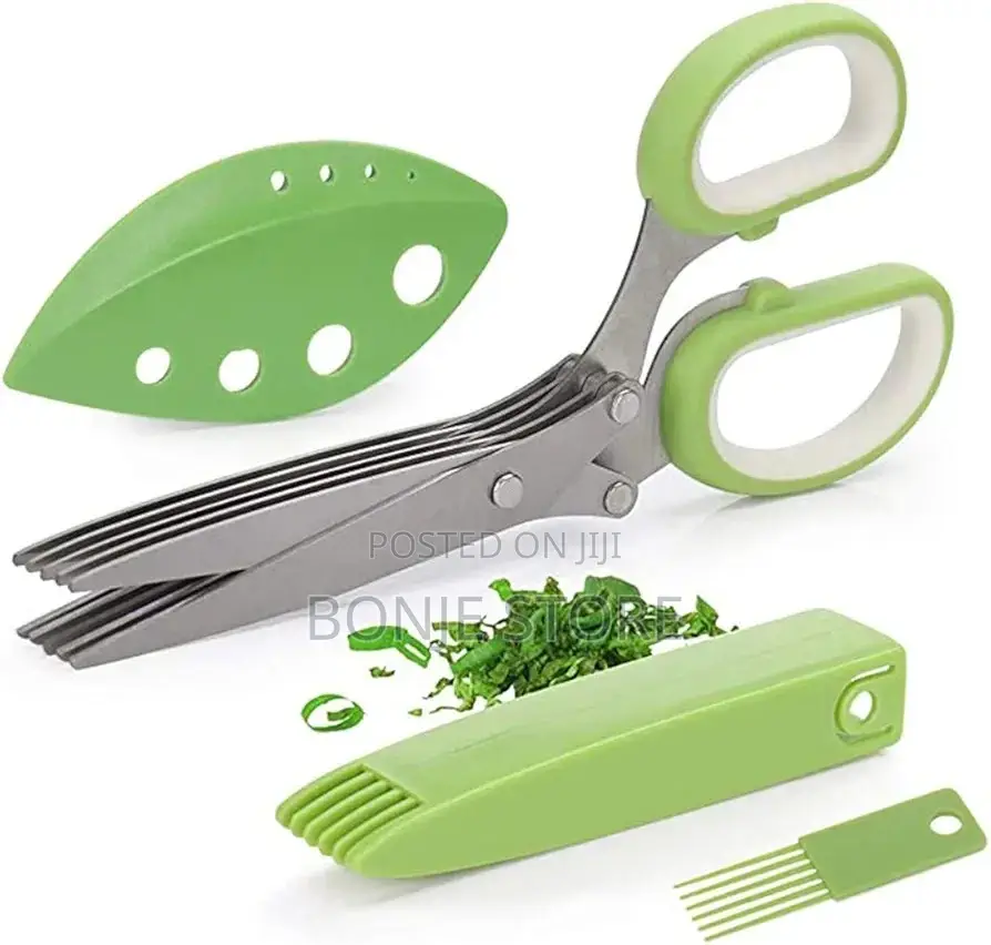 Multi-Purpose Kitchen Herbs Cut Chop Shred With 5 Knives