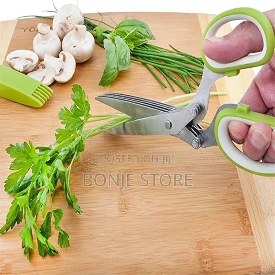 Multi-Purpose Kitchen Herbs Cut Chop Shred With 5 Knives