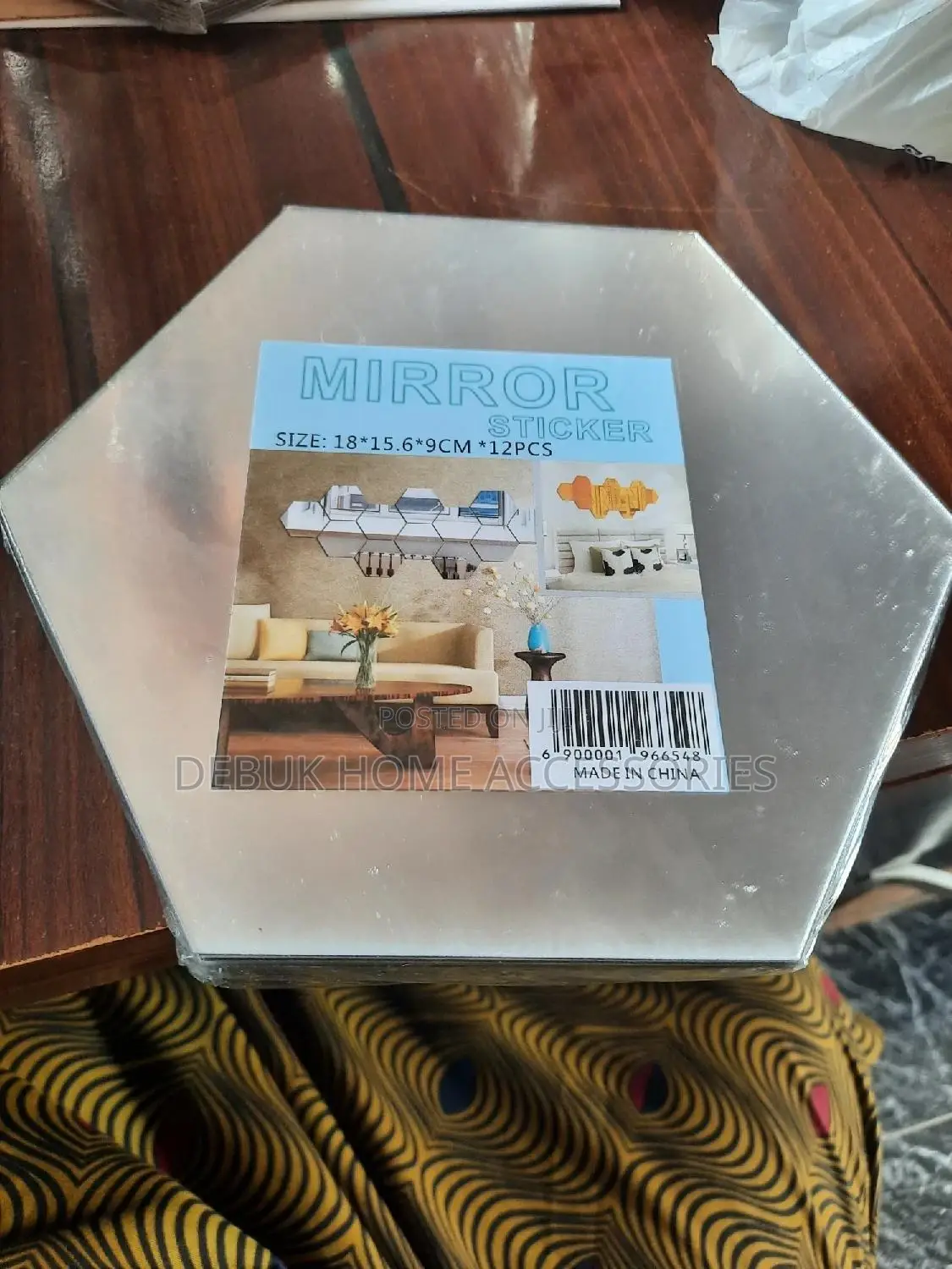 Hexagon Self Adhesive Acrylic Mirror (12pcs)