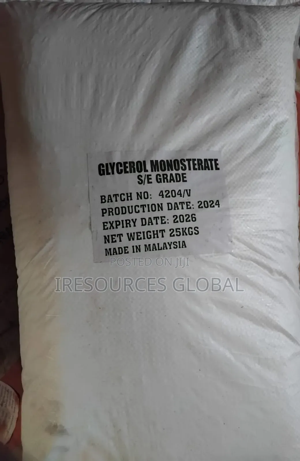 Glycerol Monostearate (Gms) Coas 25kg Bag for Ice Cream