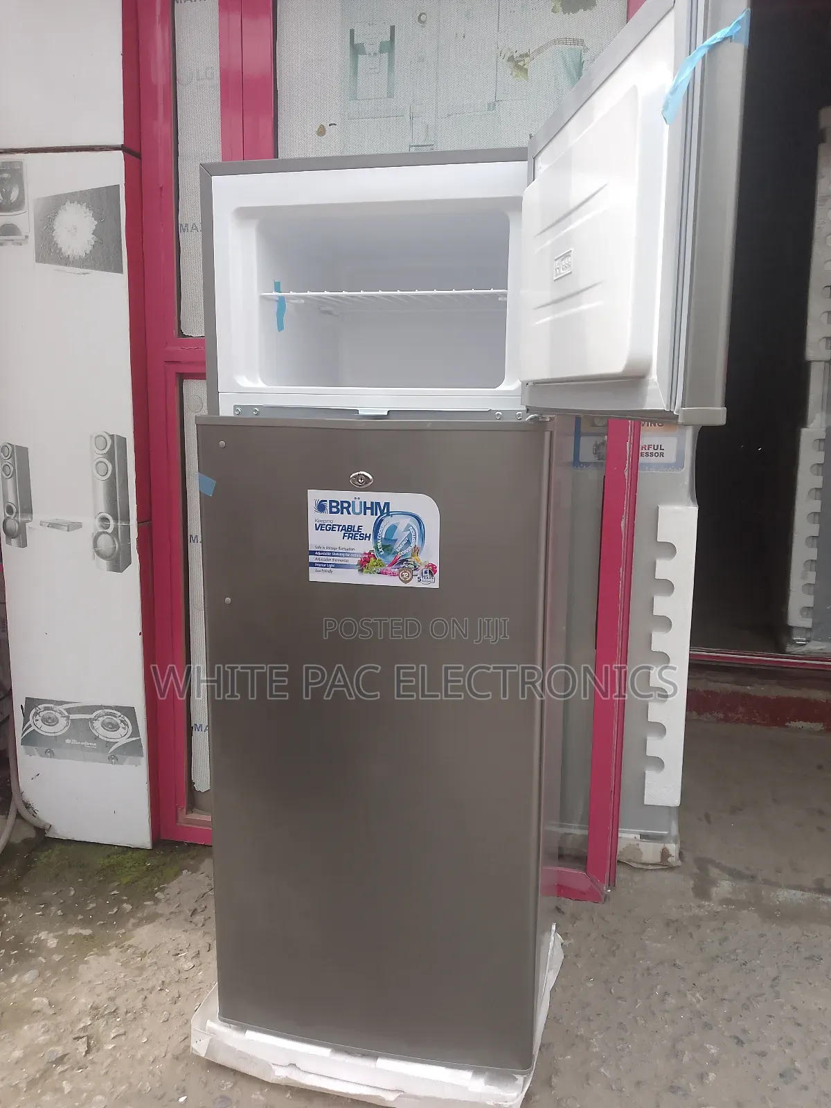 Brand New >Bruhm Twins Doors Fridge Extra Freezing > 1 Year