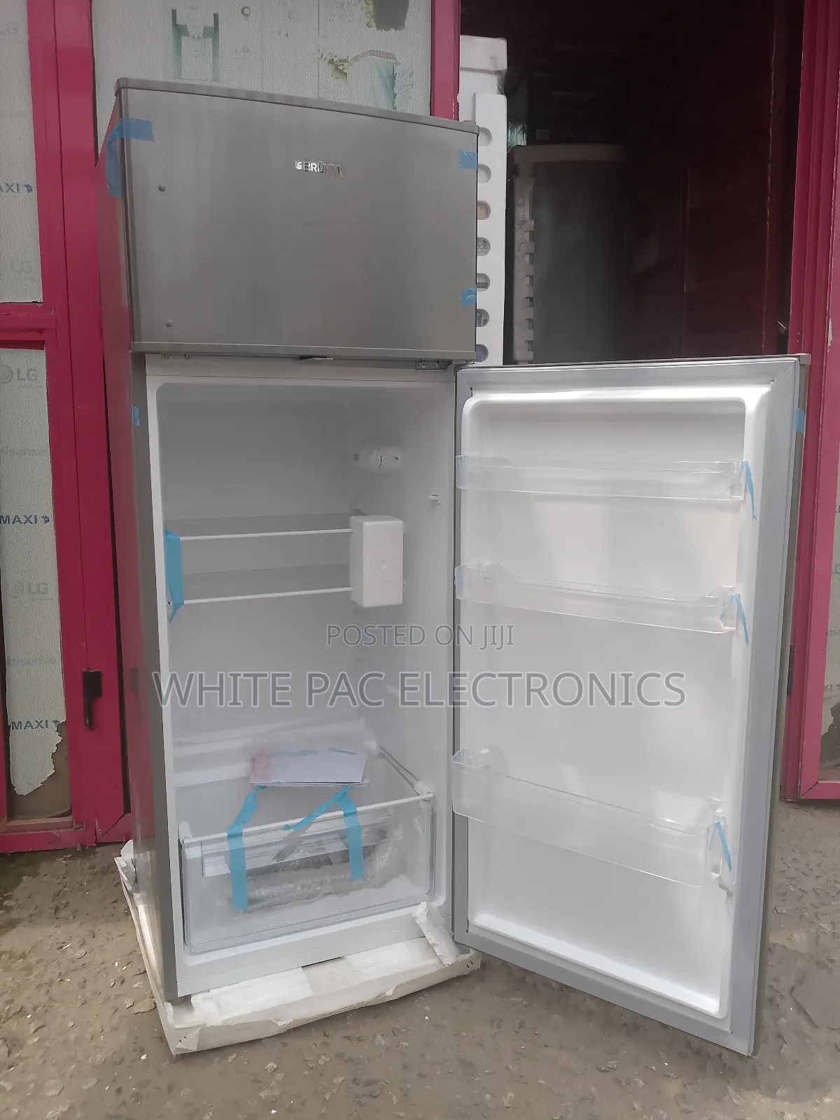 Brand New >Bruhm Twins Doors Fridge Extra Freezing > 1 Year