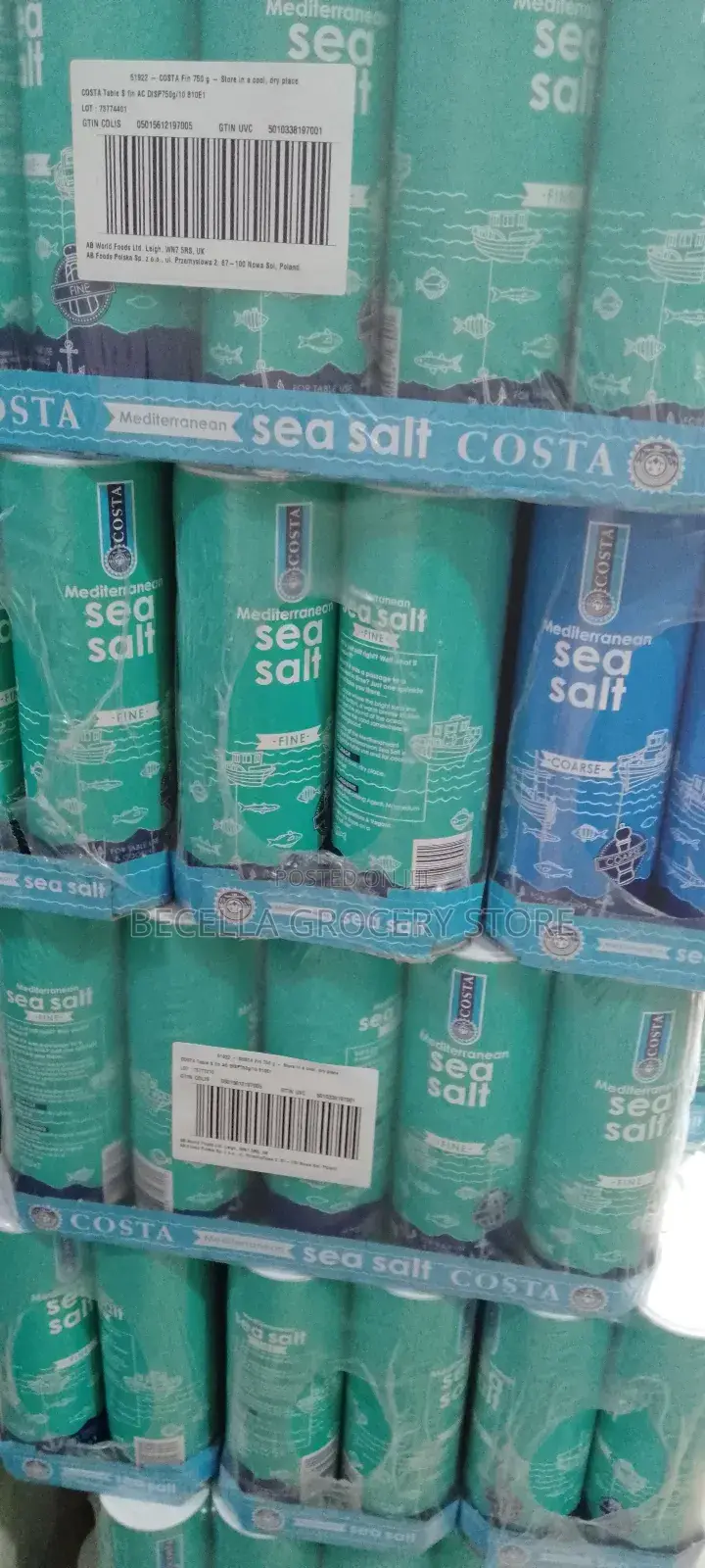 Mediterranean Sea Salt Fine and Coarse 750g × 10