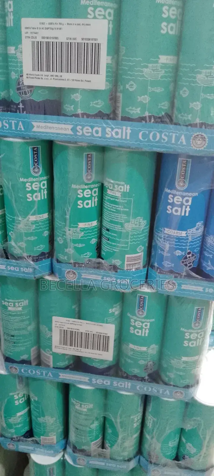 Mediterranean Sea Salt Fine and Coarse 750g × 10