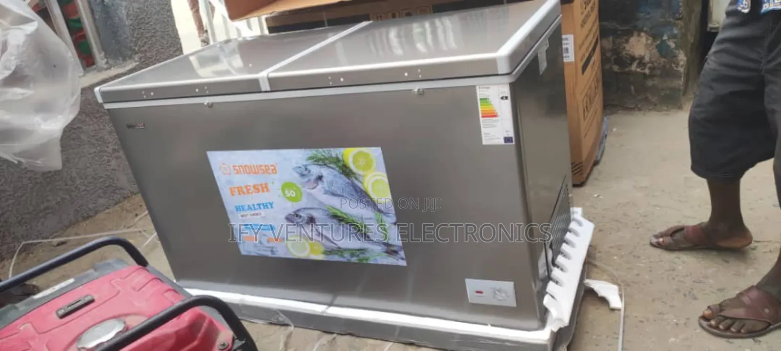 390 Litres Snowsea Double Door Chest Freezer, Silver Color