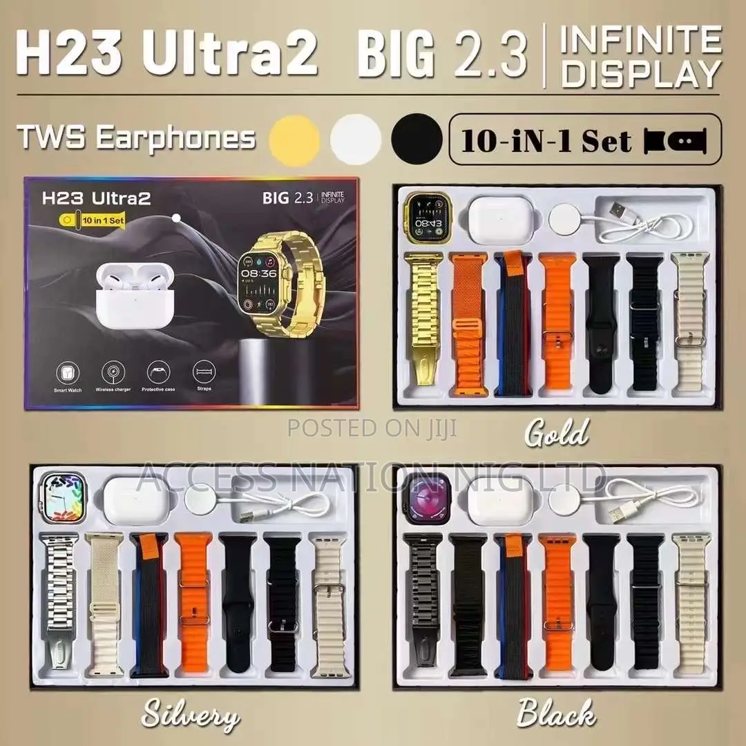 H23 Ultra 2 Smart Watch With 7straps And Airpod Bluetoothcal