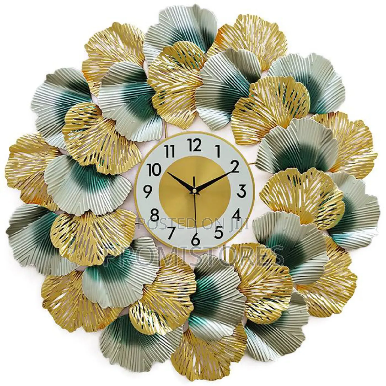 3D Design Ginkgo Leaf Wall Clock