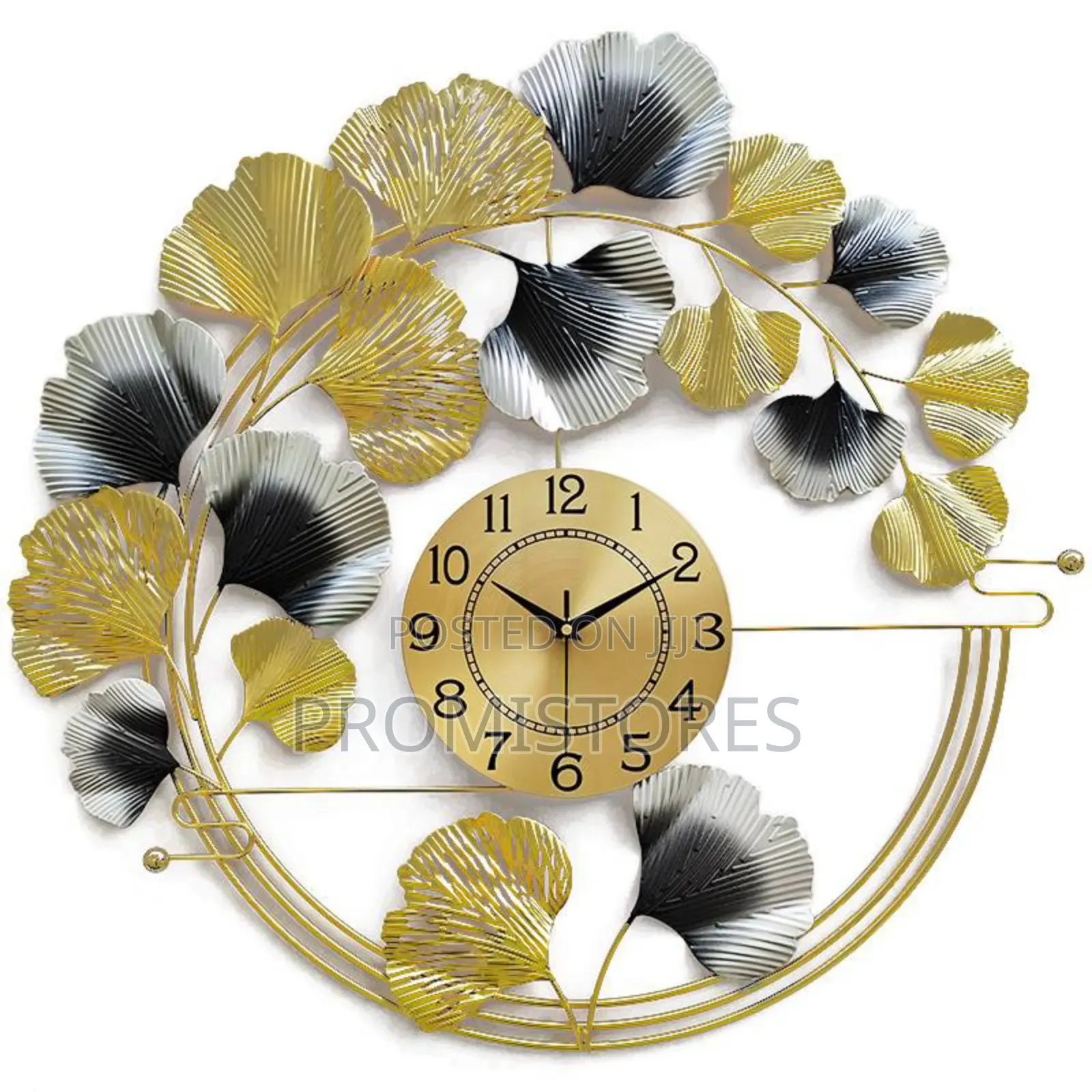 3D Design Ginkgo Leaf Wall Clock