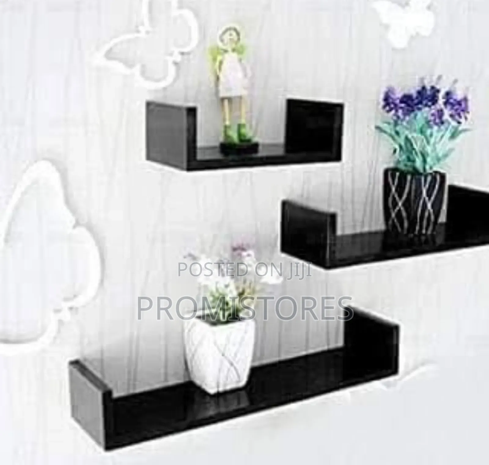 3step Handicraft Engineered Wood U Shape Shelf Wooden Decor
